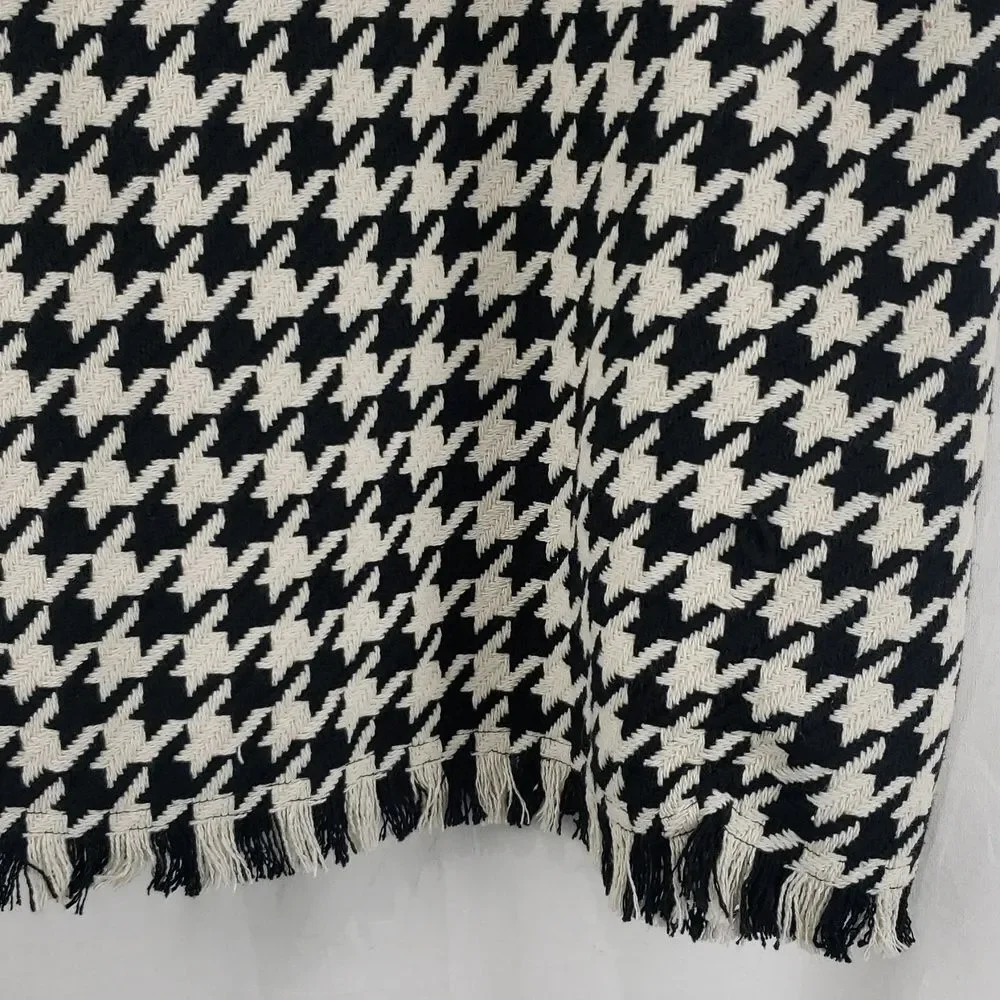 Cider 4XL Black and White Houndstooth Pencil Skirt